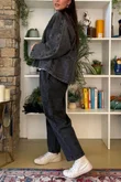 Duran Boxy Denim Jacket Black 